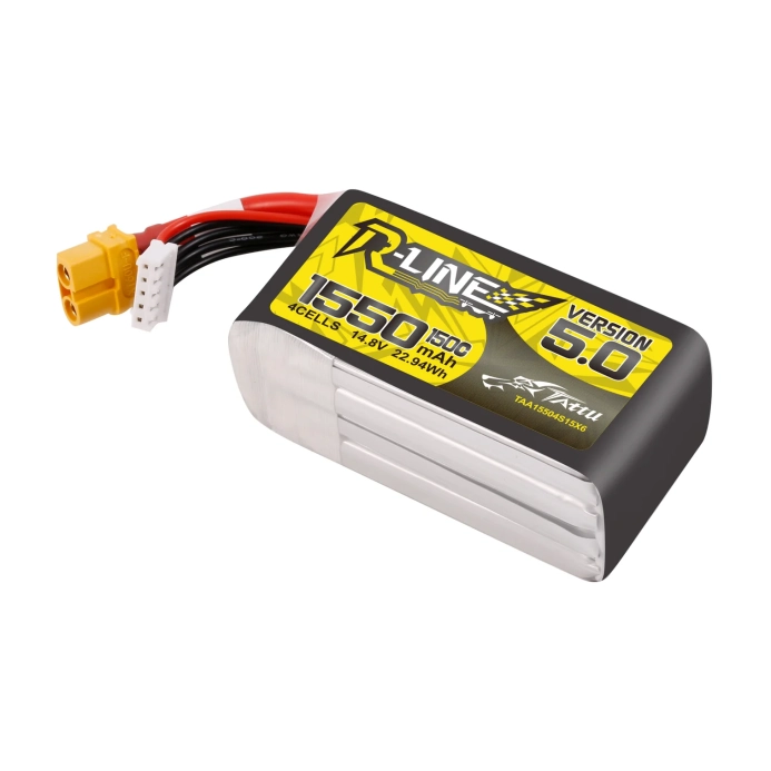Tattu batéria LiPo R-Line Version 5.0 1550mAh 14.8V 150C 4S1P XT60 Plug | RCprofi.sk