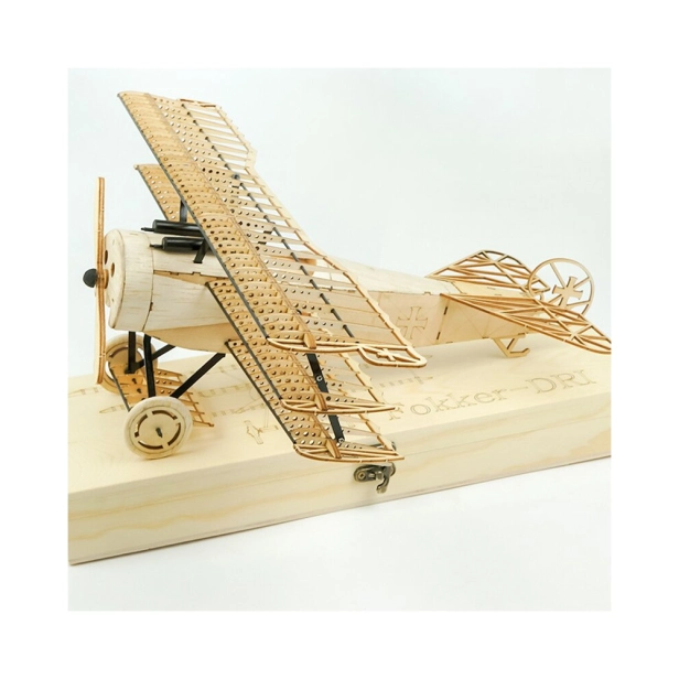 3D puzzle Fokker DR1 1:18 laser cut stavebnica 400 mm