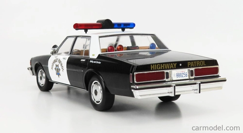 Greenlight Chevrolet Caprice Police California Highway Patrol 1989 1:18 Černá Bílá