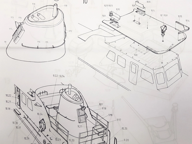 ROMARIN policajný čln W3 s doplnkami 1:25 kit