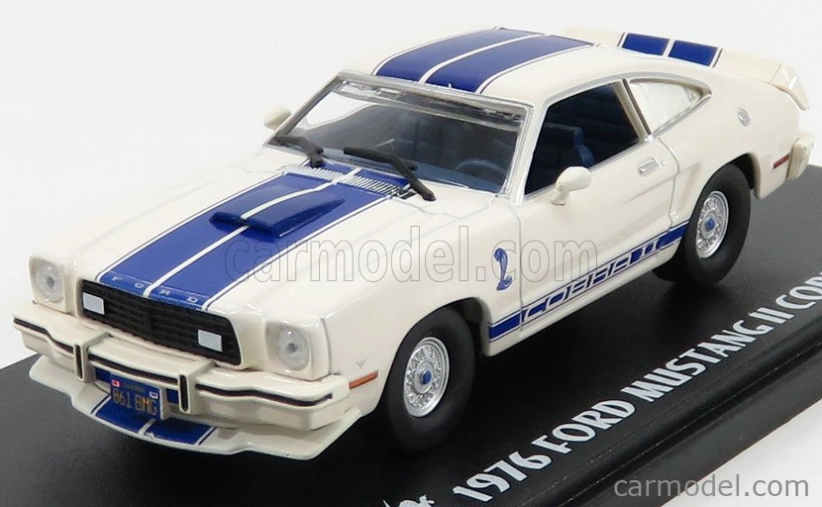Greenlight Ford usa Shelby Mustang Ii Cobra Ii 1976 - Charlieho anjeli (auto Jill Munroe) 1:43 bielo modrá