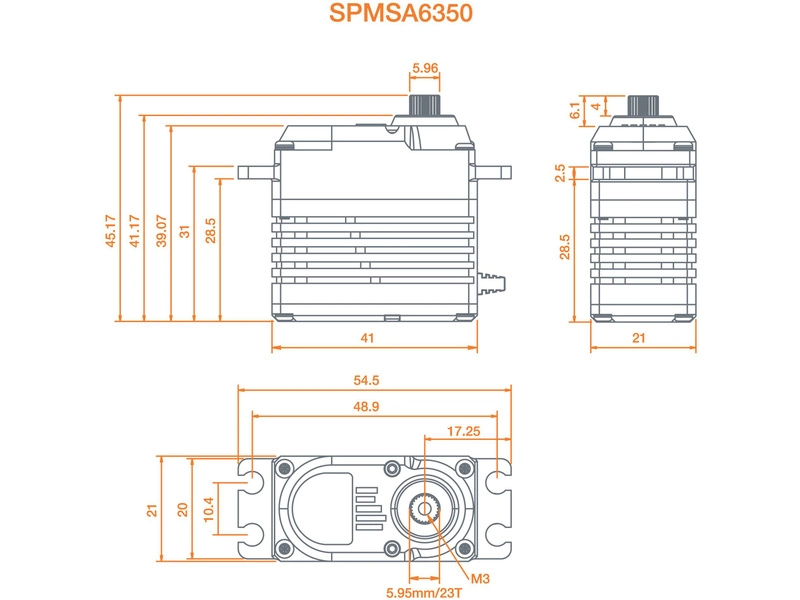 Servo Spektrum A6350 61,4 kg.cm 0,095s/60° BL HV