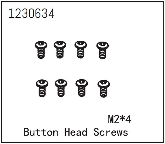 Button Head Screw M2*4 (8)