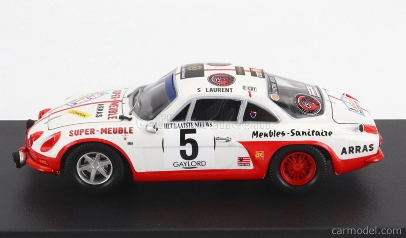 Trofeu Renault Alpine A110 N 5 2nd Rally Ypres 1973 S.laurent - P.hammelrath 1:43 Bílá Červená