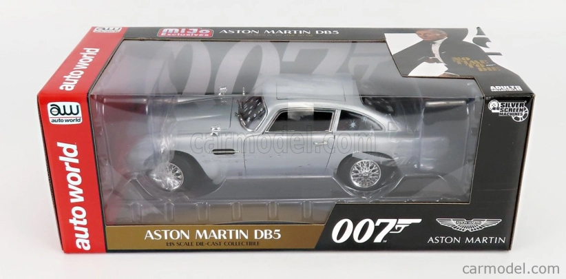 Autoworld Aston martin Db5 1964 - 007 James Bond - No Time To Die - Non E' Tempo Per Morire 1:18 Silver