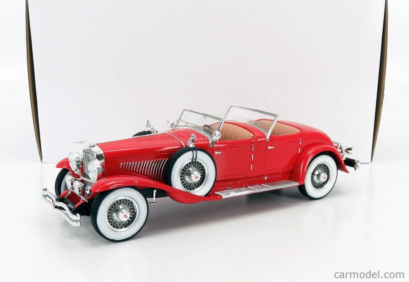 Matrix scale models Duesenberg Sj 2608 Torpedo Pheaton Walker Cabriolet Open 1930 1:18 Red
