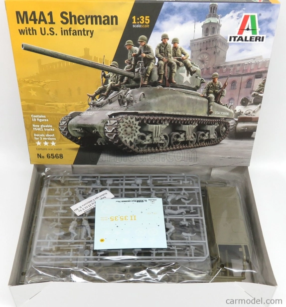 Talianeri Sherman M4a1 Sherman Tank s 10 figúrkami Us Infantry 1942 1:35 /
