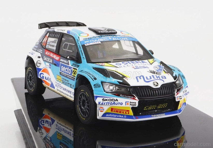 Ixo-models Škoda Fabia Rally2 Evo N 23 Rally Finland 2022 T.asunmaa - V.mannisenmaki 1:43 Svetlo modrá biela