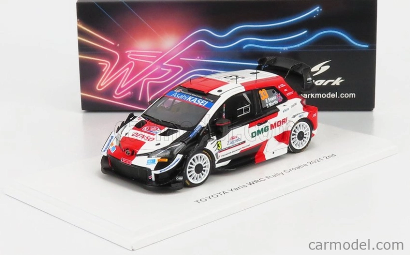 Spark-model Toyota Yaris Wrc N 33 2nd Rally Croatia 2021 E.evans - S.martin 1:43 Biela červená čierna