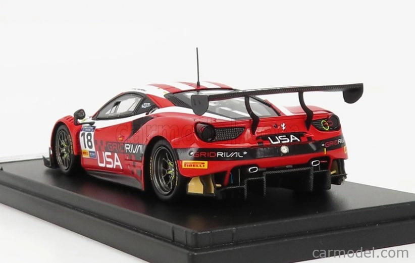 Looksmart Ferrari 488 Gt3 Usa Team N 18 1:43, vlajka USA