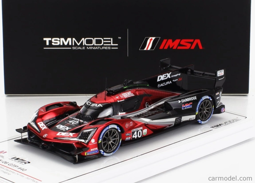 Truescale Acura Arx-06 Gtp 2.4l Twin Turbo V6 Team Wayne Taylor Racing Andretti N 40 3rd Imsa 24h Daytona 2024 Jenson Button - Louis Deletraz - Colton Herta - Jordan Taylor 1:43 Red Met Black