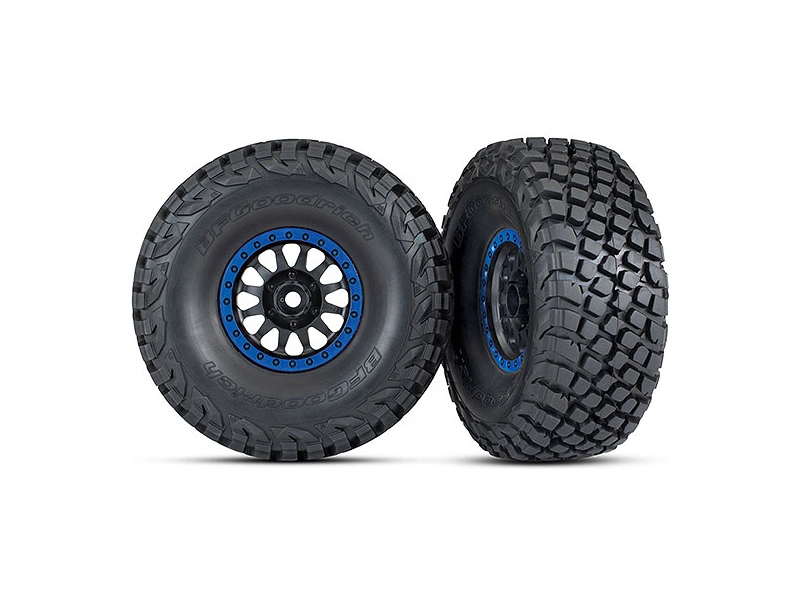 Traxxas koleso 3.2/2.2", disk Method Racing modrý, pneu Baja KR3 (2)