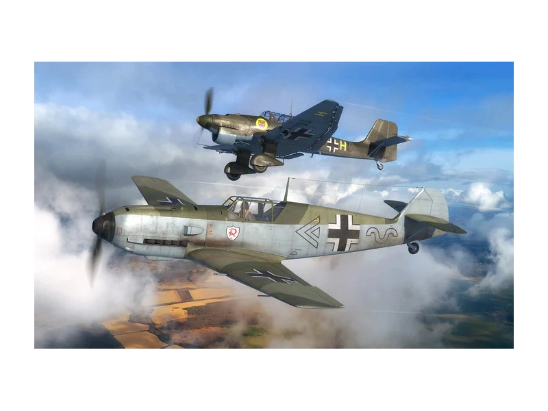 Revell Messerschmitt Bf109E & Ju87B Stuka (1:144) (štartovacia súprava)