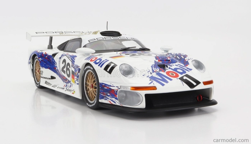 Werk83 Porsche 911 Gt1 3.2l Turbo Team Porsche Ag Mobil1 N 26 3. 24h Le Mans 1996 Y.dalmas - K.wendlinger - S.goodyear 1:18 Biela Modrá