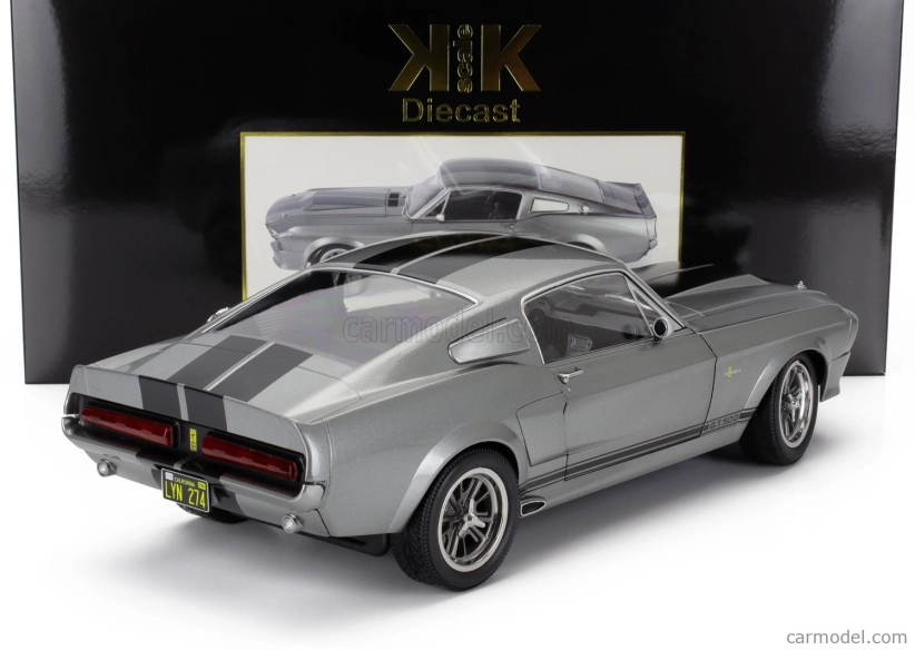 Kk-scale Ford usa Mustang Shelby Gt500 Eleanor Coupe 1967 1:12 Šedá Černá