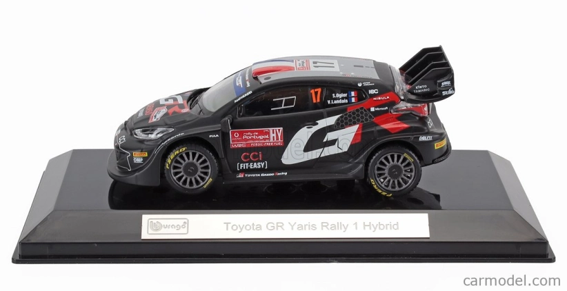 Bburago Toyota Yaris Gr Rally1 Hybrid Team Toyota Gazoo Racing Wrt N 17 Rally 2024 Sebastien Ogier – Vincent Landais 1:43 Black
