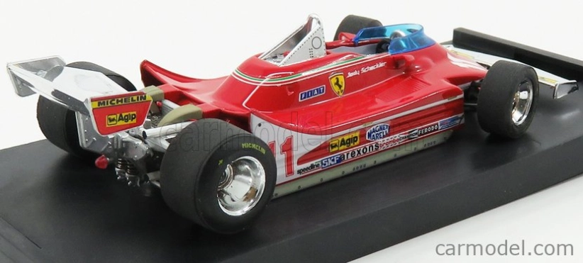 Brumm Ferrari F1 312t4 N 11 Víťaz majstrovstiev sveta v Monze Taliansko 1979 Jody Scheckter 1:43 Červená