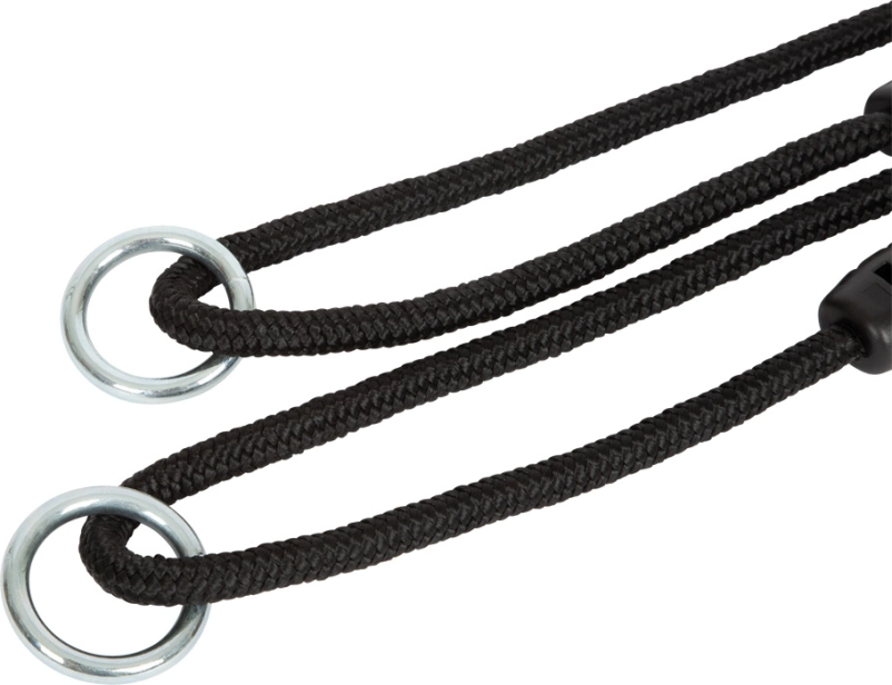 malá nožná hojdačka Trapéz s gymnastickými kruhmi "Black Line"