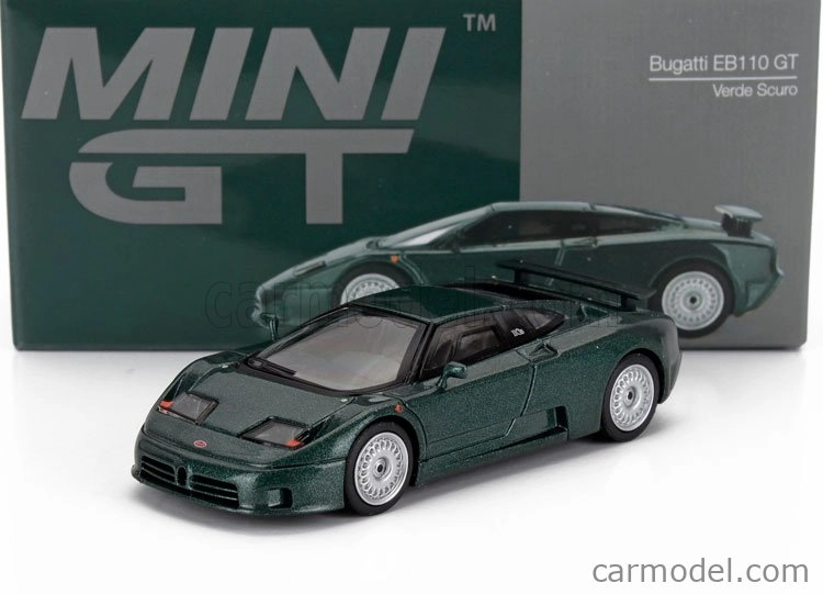 Mini-gt Bugatti Eb110 Gt Lhd 1995 1:64 Zelená