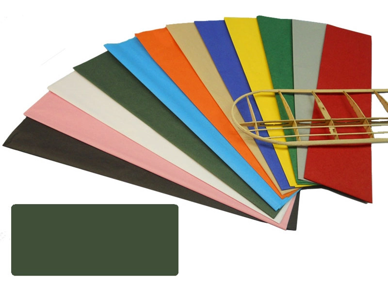 Krick natieraný papier tmavozelený 18g/m2 51x76cm (50)