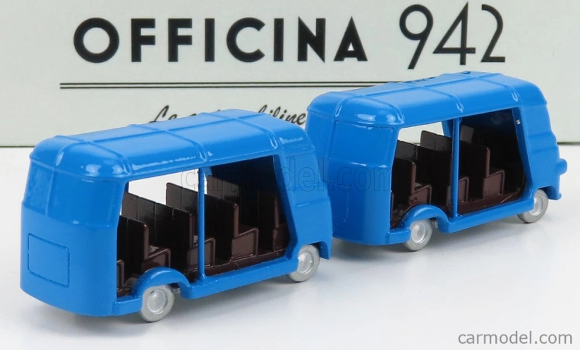 Officina-942 Fiat 1100 Elr Autotreno Visitatori Fiera Del Levante Carrozzeria Romanazzi 1953 1:76 Modrá