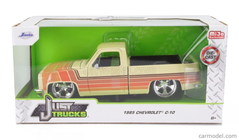 Jada Chevrolet C-10 Pick-up Custom 1985 1:24 Krémově Hnědá Oranžová