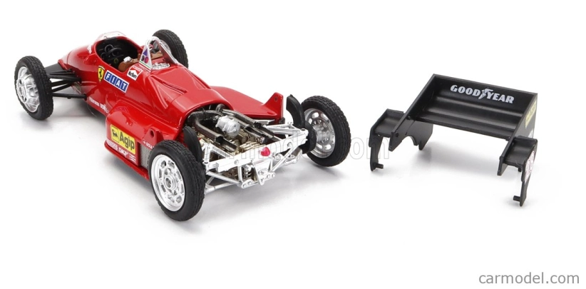 Brumm Iveco fiat Fiat Iveco 190 Truck Car Transporter Monaco Gp 1984 With 2x F1 Ferrari 126ck Turbo N 27 Michele Alboreto - N 28 Rene Arnoux + Figures And Accessories 1:43 Red