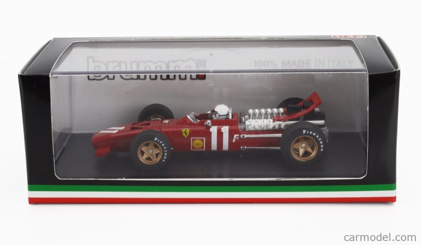 Brumm Ferrari F1 312 N 11 Monaco Gp 1969 Chris Amon - With Driver Figure 1:43 Červená Bílá
