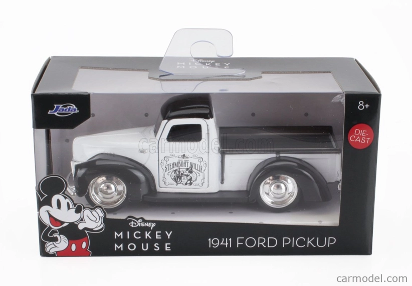 Jada Ford usa Pick-up 1941 Topolino Mickey Mouse Figure - Walt Disney 1:32 Bílá Černá