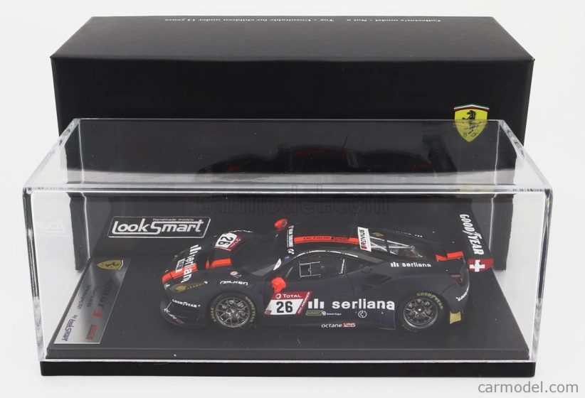 Looksmart Ferrari 488 Gt3 Evo 3.9l Turbo V8 Team Octane 126 Ag N 26 24h Nurburgring 2021 Bjorn Grossmann - Simon Trummer - Jonathan Hirschi - Luca Ludwig 1:43 Matná Modrá Oranžová