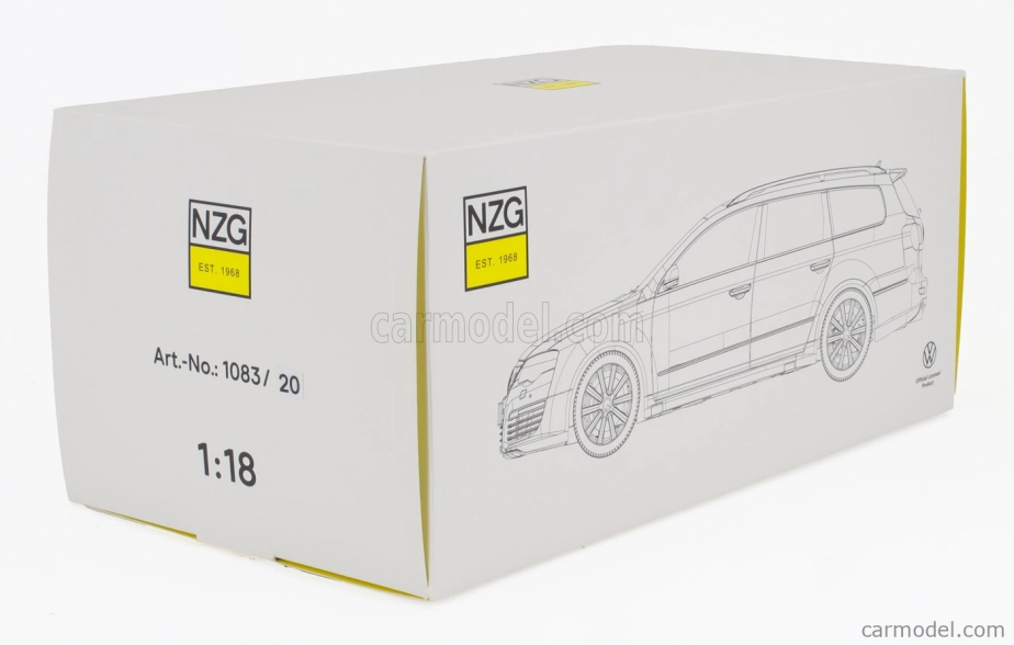 Nzg Volkswagen Passat Variant R36 V6 Sw Station Wagon 2010 1:18 Blu Biscaglia - Modrá