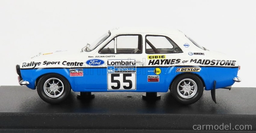 Trofeu Ford england Escort Mki N 55 Rally Rac 1974 J.taylor - J.chitty 1:43 Bílá Modrá