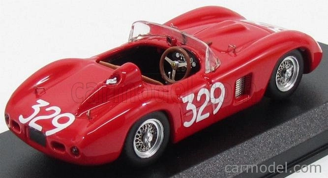 Art-model Ferrari 500tr Spider Ch.0608 N 329 Giro Di Sicilia 1957 G.munaron 1:43 Červená