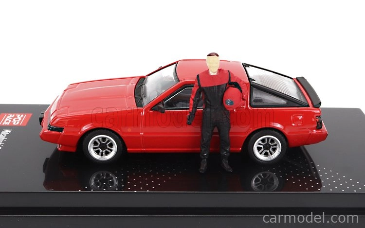 Pop-race-limited Mitsubishi Starion With Driver Figure 1988 1:64 Red