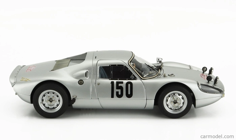 Cmc Porsche 904 Carrera Gts Ch.904-006 N 150 2nd Rally Montecarlo 1965 Eugen Boehringer - Rolf Wutherich 1:18 Silver