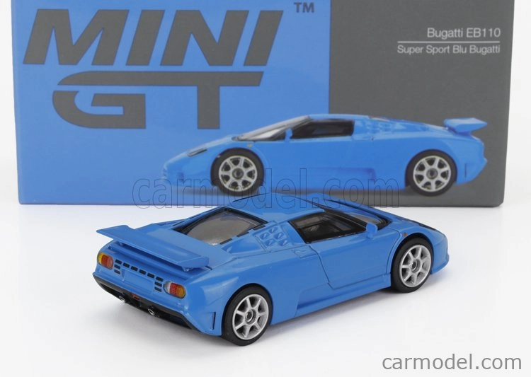 Mini-gt Bugatti Eb110 Super Sport 1995 1:64 Modrá