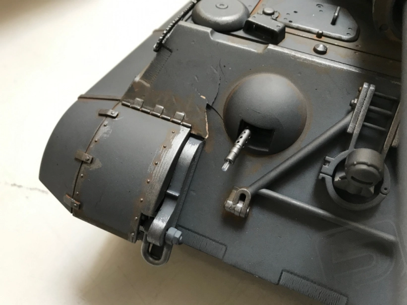 TORRO tank PRO 1/16 RC Jagdtiger šedý - infra - Poškozený