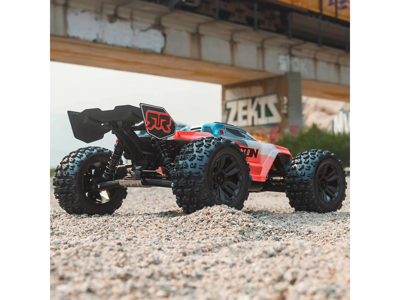 RC auto Arrma Kraton 6S V6 BLX 1:8 4WD RTR, modrá/oranžová