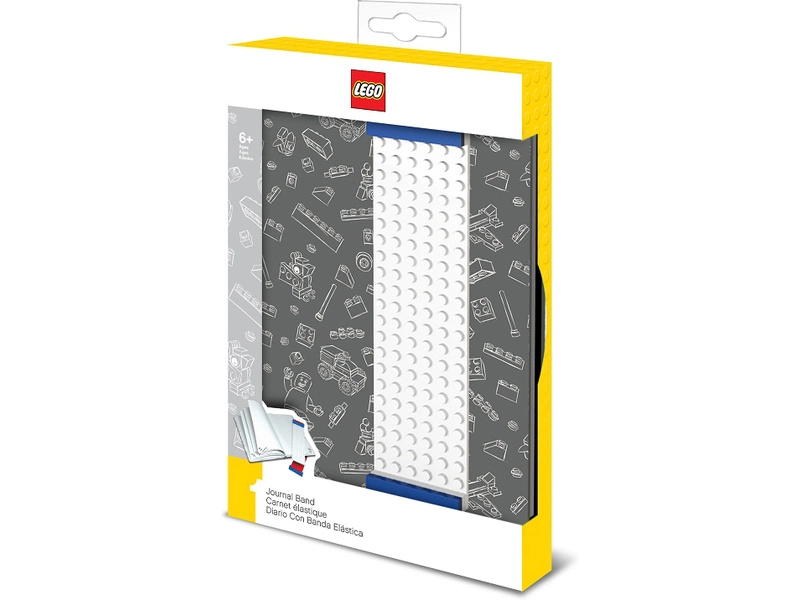 LEGO diář A5 s LEGO páskem šedý