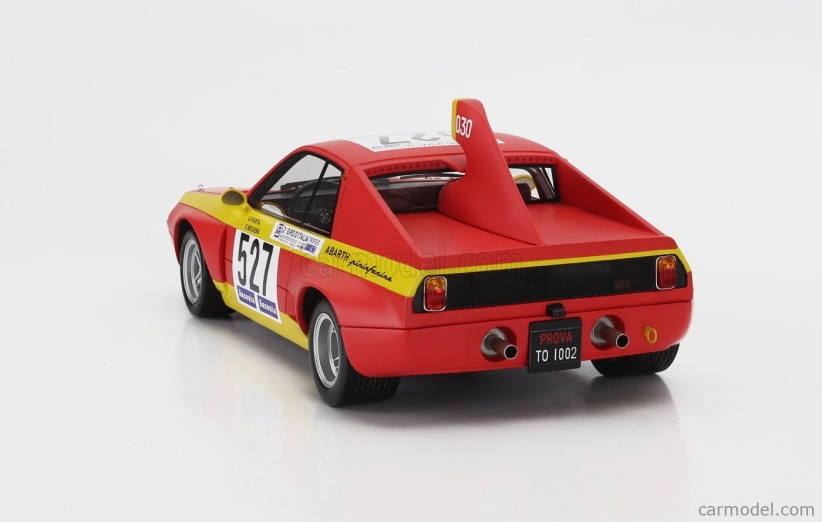 Maxima Abarth Se030 Pininfarina 527 2nd Giro D'italia 1974 Giorgio Pianta – Christine Beckers 1:18 Matná Červená Žlutá