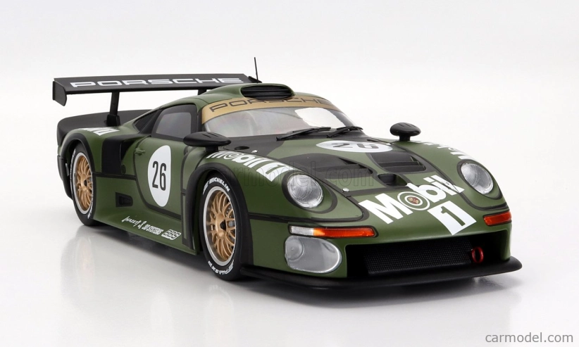 Werk83 Porsche 911 Gt1 3.2l Turbo Team Porsche Ag Mobil1 N 26 Pre Qualifying 24h Le Mans 1996 Y.dalmas - H.j.stuck - K.wendlinger 1:18 Zelená
