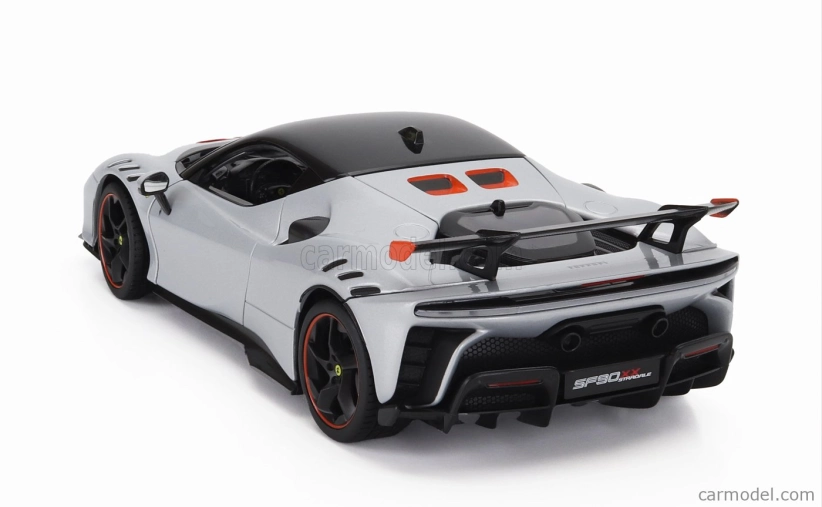 Bburago Ferrari Sf90xx Stradale 2024 1:18 Bianco Artico - Bílá Met Oranžová Černá