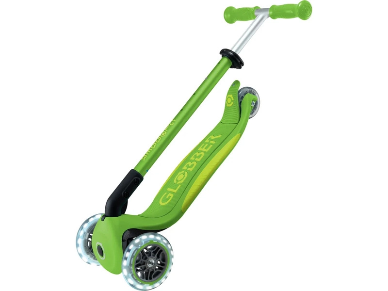 Globber - Koloběžka Primo Plus Lights V2 skládací Blue/Emerald Green