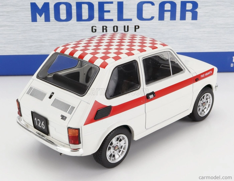Mcg Fiat 126 Look Abarth 1972 1:18 Bílá Červená