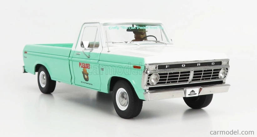 Greenlight Ford usa F-100 Pick-up Forest Service Green 1975 1:18, světle zelená