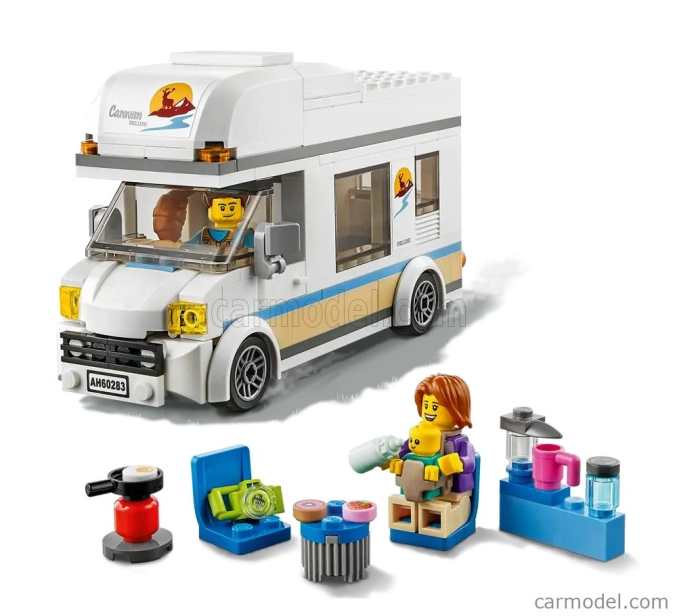 Lego Camper Lego City - Prázdninový kemp - 190 dielikov - 190 dielikov biela