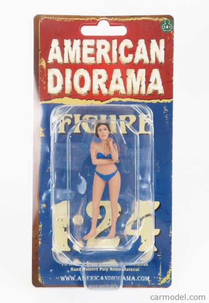 Americké diorámy Figúrky Dievča Bikiny - December 1:24 Ružová Modrá