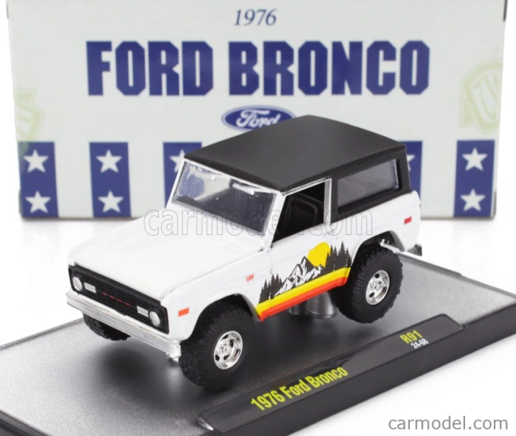 M2-machines Ford usa Bronco 1976 1:64 Bílá Černá