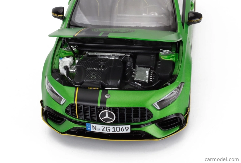 Nzg Mercedes benz A-class A45s 4-matic Amg 2023 1:18 Zelená S Černou