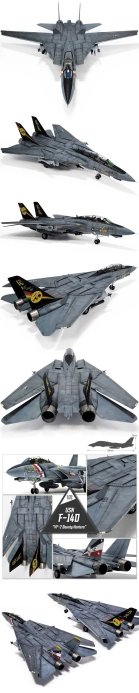 Model Kit lietadlo 12590 - USN F-14D “VF-2 Bounty Hunters” (1:72)